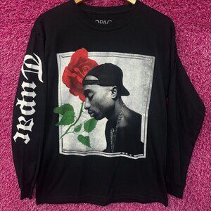 Tupac Shakur Me Against The World Rap Long Sleeve Tshirt Size XS